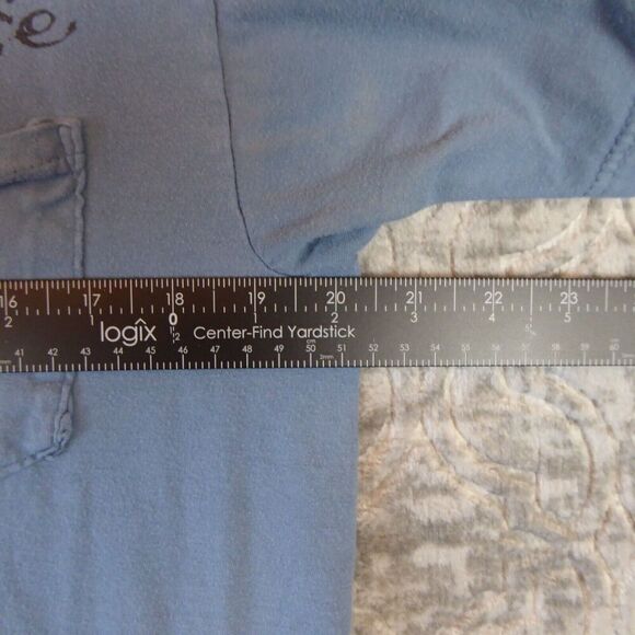 Salt Life Shirt Mens Medium Blue Short Sleeve Pocket Tee Crewneck Livin’ Salty - Picture 4 of 8